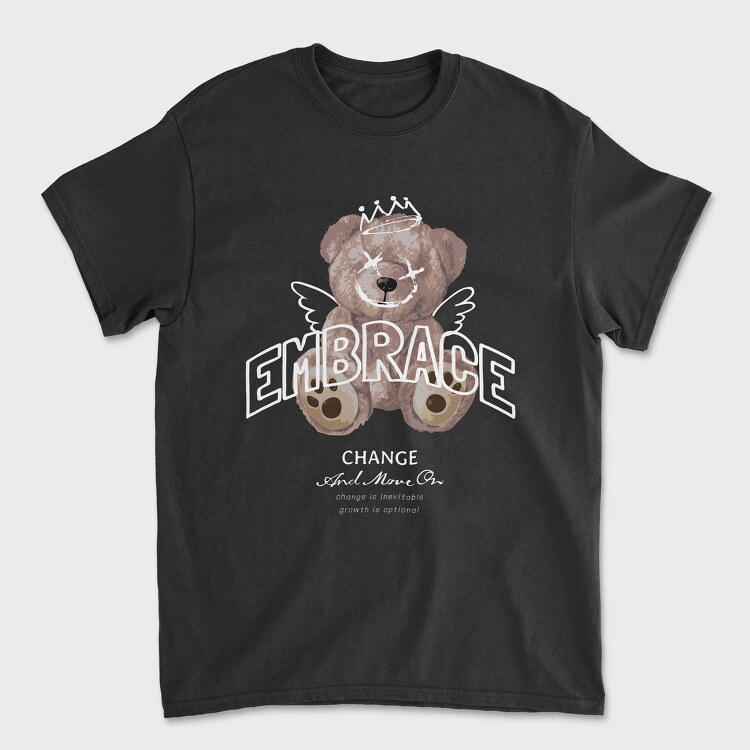 Embrace Change Teddy Bear, Tricou Barbati (Unisex)