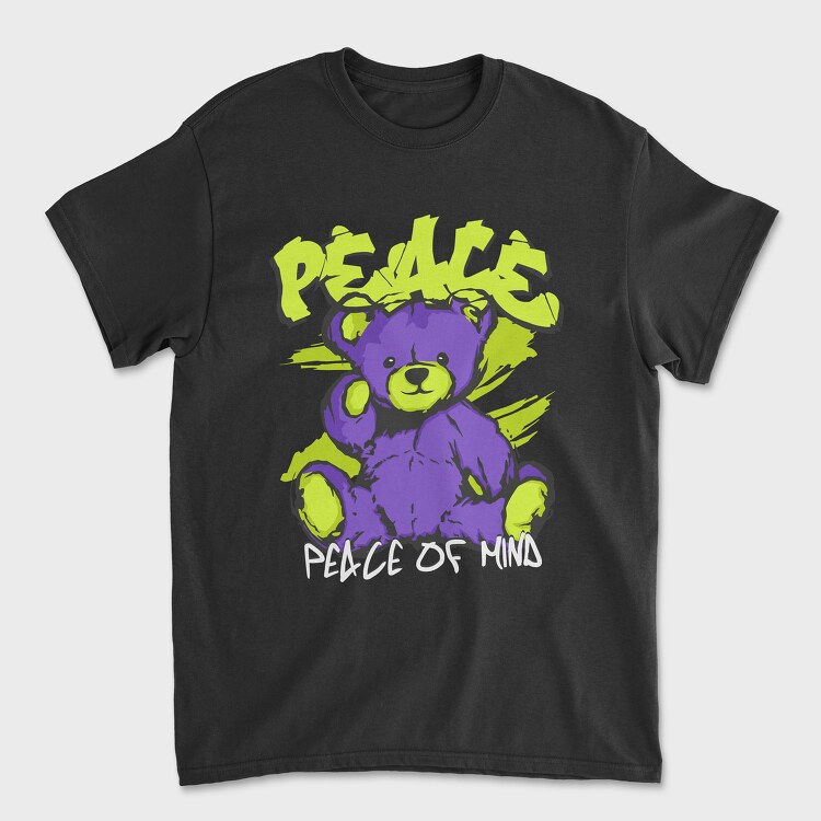 Peace of Mind Teddy, Tricou Barbati (Unisex)