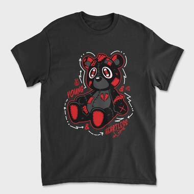 Young and Heartless Teddy, Tricou Barbati (Unisex)