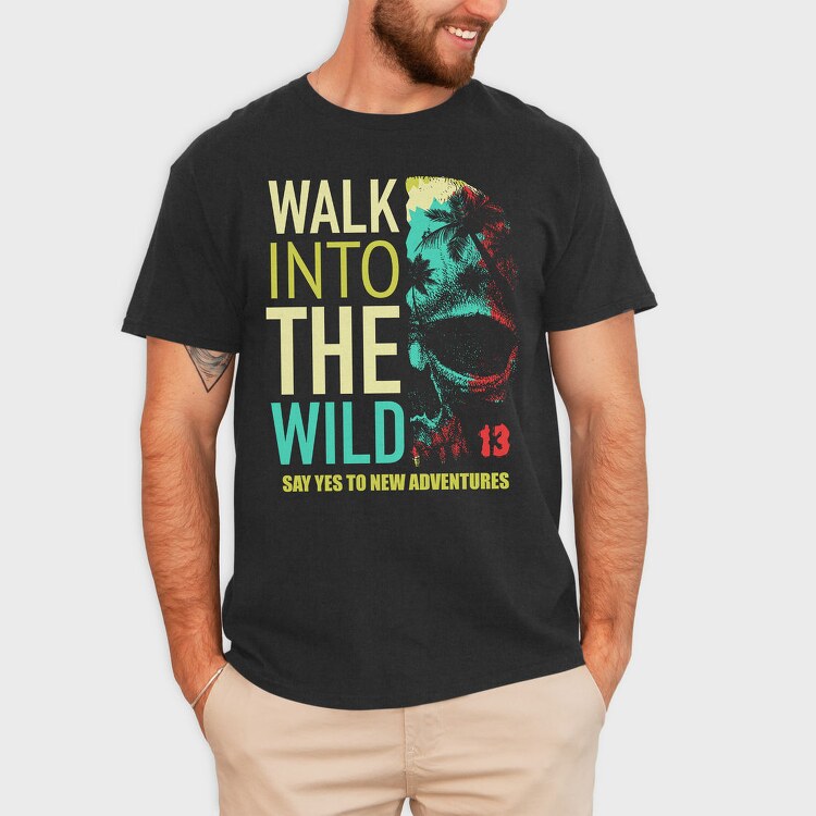 Walk Into The Wild, Tricou Barbati (Unisex)