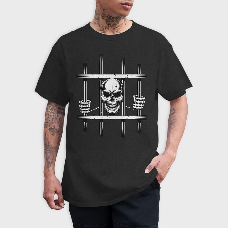 Prison Skull, Tricou Barbati (Unisex)