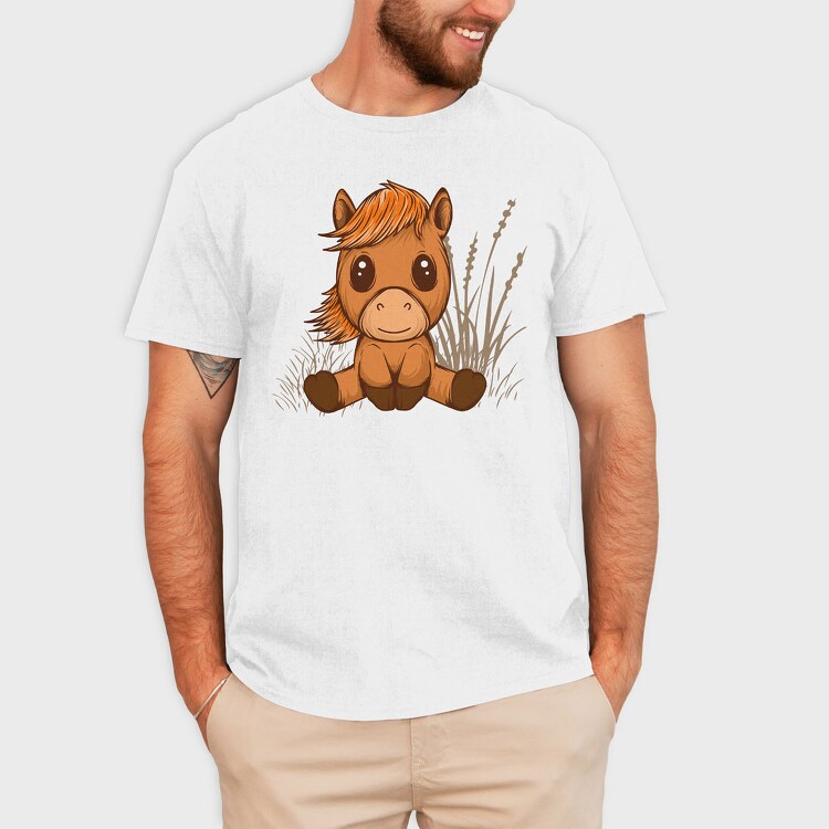 Cute Horse, Tricou Barbati (Unisex)