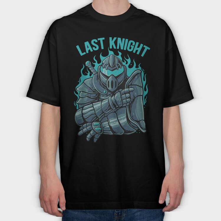 Last Knight Flame, Tricou Oversize Barbati (Unisex)