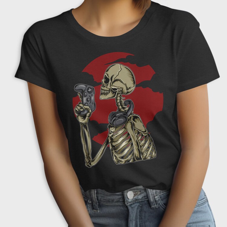 Skeleton Gamer, Tricou Femei