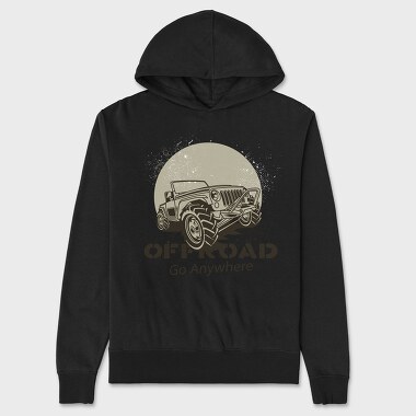 Offroad Go Anywhere Jeep, Hanorac Oversize Barbati (Unisex)