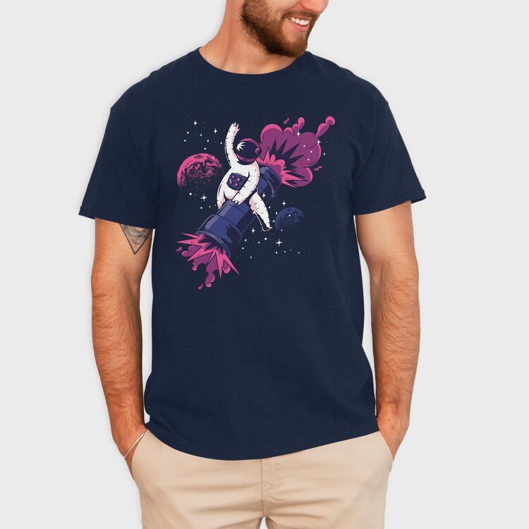 Astronaut On Bazooka, Tricou Barbati (Unisex)