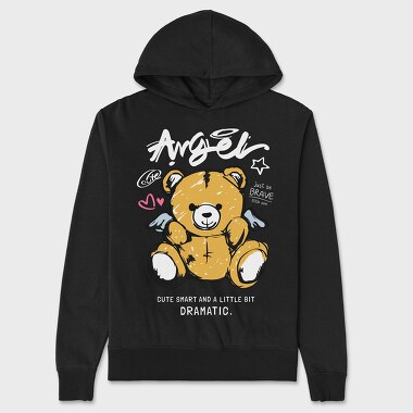 Cute Smart Dramatic Teddy, Hanorac Oversize Barbati (Unisex)