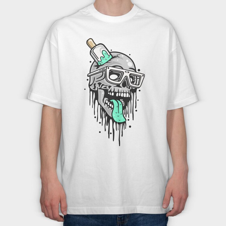 Skull Glasses Pickle, Tricou Oversize Barbati (Unisex)