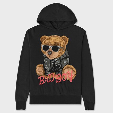 Bad Boy Teddy Bear, Hanorac Oversize Barbati (Unisex)