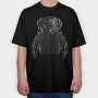 Pug Punk, Tricou Oversize Barbati (Unisex)