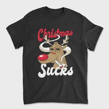 Tricou Barbati (Unisex), Reindeer Smoking