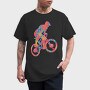 Colorful Cyclist, Tricou Barbati (Unisex)