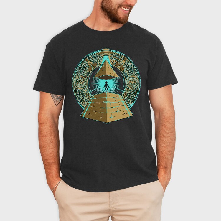 Pyramid Alien Portal, Tricou Barbati (Unisex)