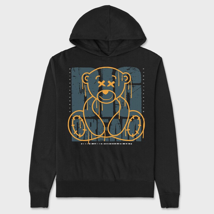 Big Dream Teddy Bear, Hanorac Oversize Barbati (Unisex)