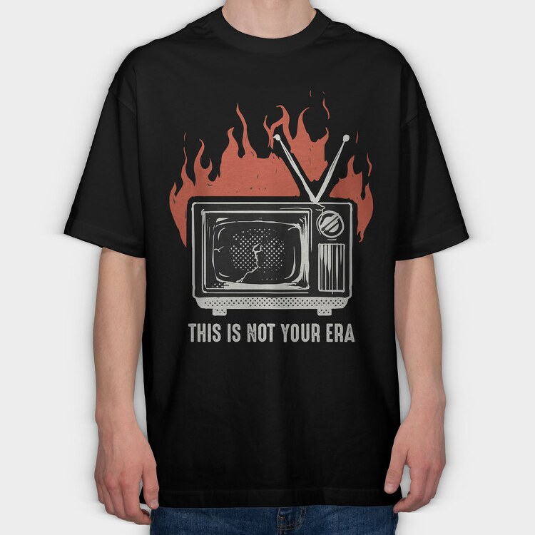 Burning Tv Era, Tricou Oversize Barbati (Unisex)