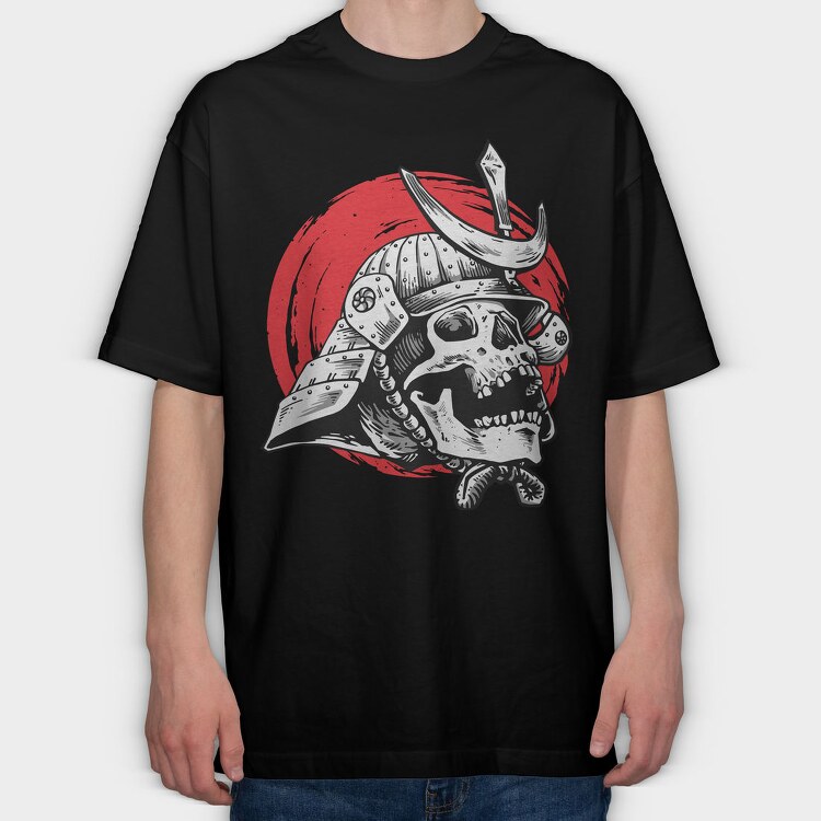 Skull Samurai, Tricou Oversize Barbati (Unisex)