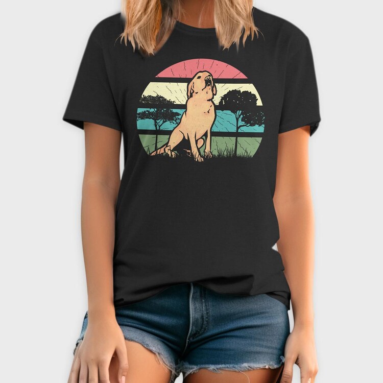 Retro Retriever, Tricou Barbati (Unisex)