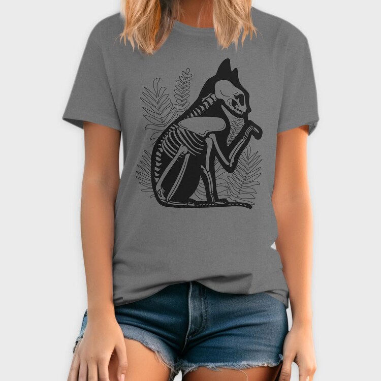 Cat Skeleton, Tricou Barbati (Unisex)