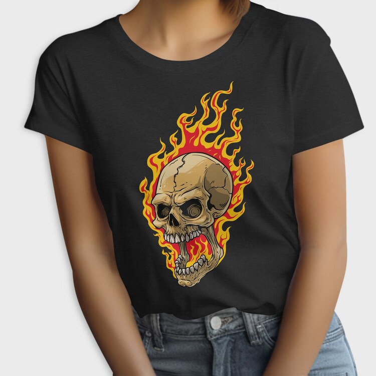 Flaming Skull, Tricou Femei