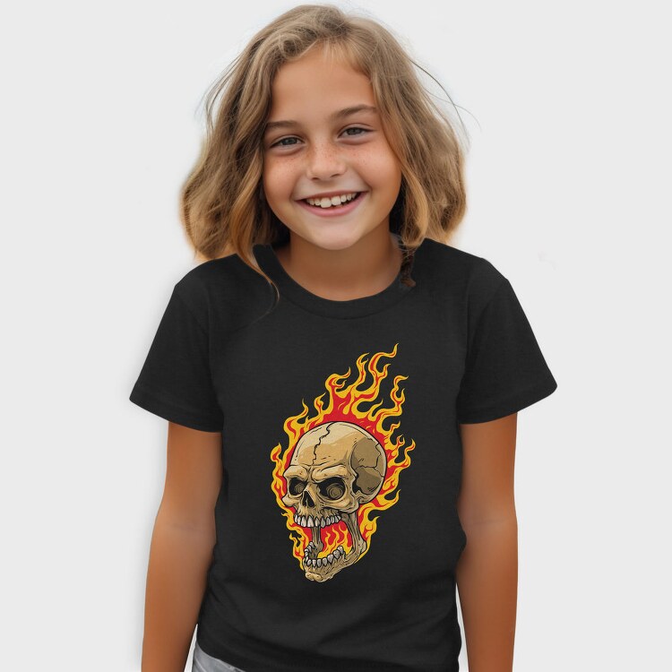 Flaming Skull, Tricou Copii