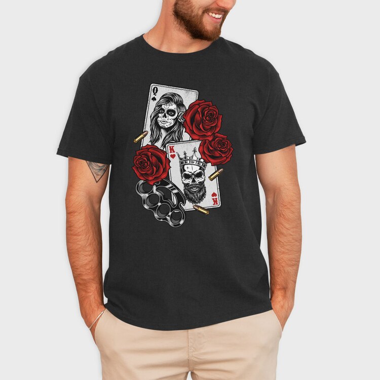 Queen Of Hearts, Tricou Barbati (Unisex)