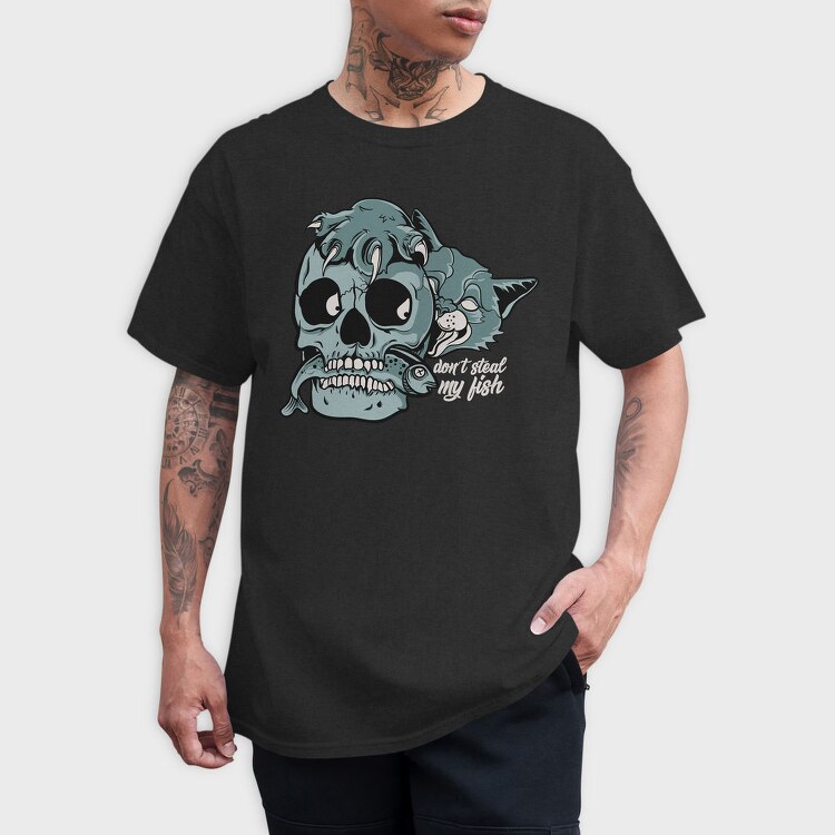 Zombie Fish Feast, Tricou Barbati (Unisex)