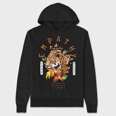 Empathy Leopard, Hanorac Oversize Barbati (Unisex)