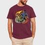 Football Fire Skull, Tricou Barbati (Unisex)