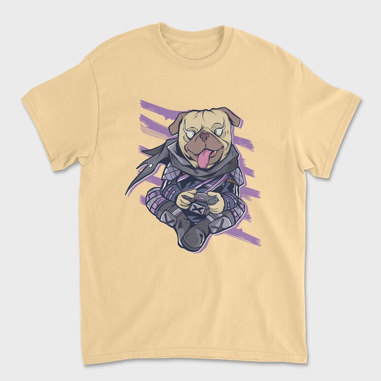 Pug Gamer Ninja, Tricou Barbati (Unisex)