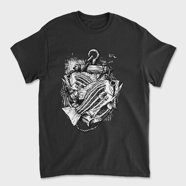 Fishing Anchor Fish, Tricou Barbati (Unisex)