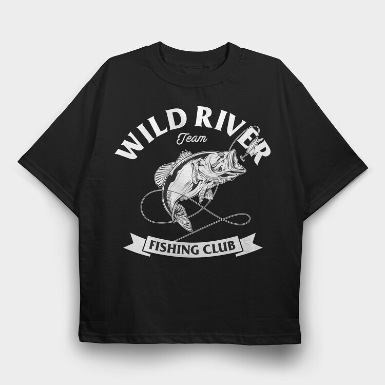 Fishing Club Bass, Tricou Oversize Barbati (Unisex)