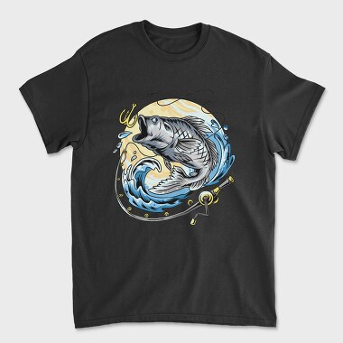 Fishing Moon Catch, Tricou Barbati (Unisex)
