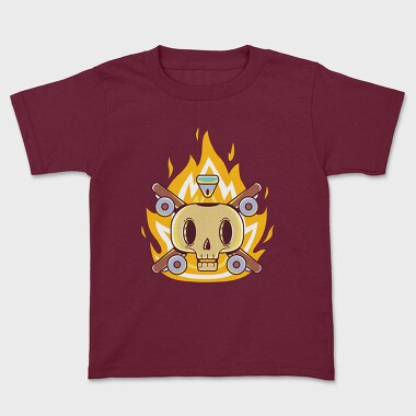 Flaming Skull Wheels, Tricou Copii