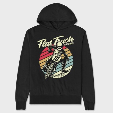 Flat Track Rider, Hanorac Oversize Barbati (Unisex)
