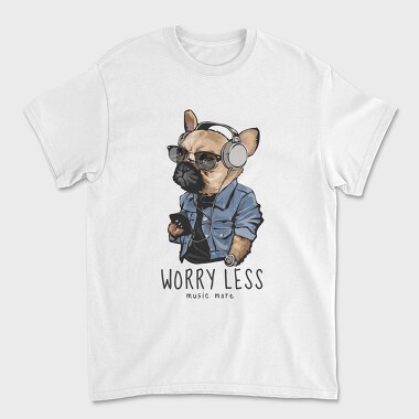 Frenchie Tunes, Tricou Barbati (Unisex)
