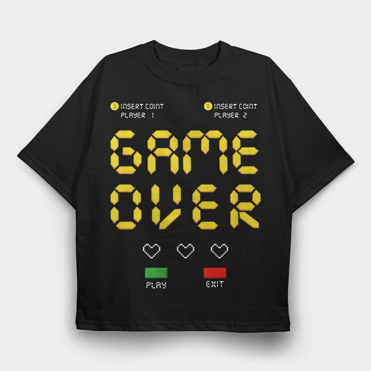 Game Over Cash, Tricou Oversize Barbati (Unisex)