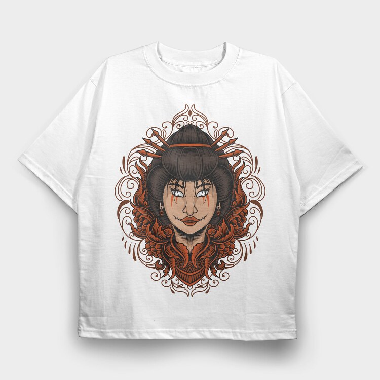 Geisha Arrows, Tricou Oversize Barbati (Unisex)