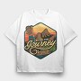 Begin The Journey Explore World, Tricou Oversize Barbati (Unisex)