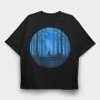 Blue Forest Wanderer, Tricou Oversize Barbati (Unisex)