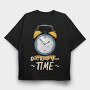 Alarm Clock Time, Tricou Oversize Barbati (Unisex)