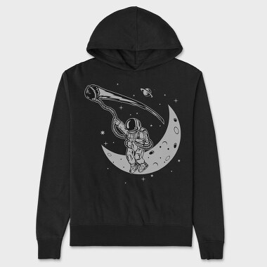 Astronaut Moon Climb, Hanorac Oversize Barbati (Unisex)