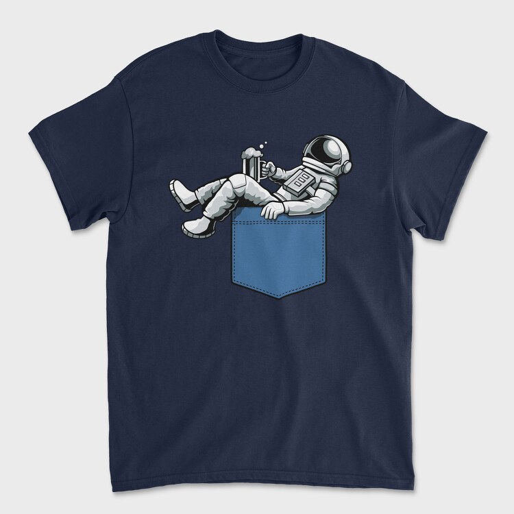 Astronaut Pocket Beer, Tricou Barbati (Unisex)
