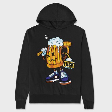 Beer Face Fuk, Hanorac Oversize Barbati (Unisex)