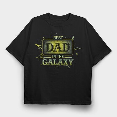Best Dad Galaxy, Tricou Oversize Barbati (Unisex)