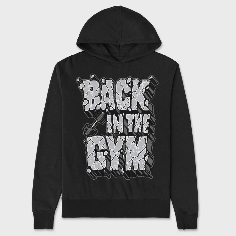 Black Gym Grind, Hanorac Oversize Barbati (Unisex)
