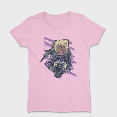 Tricou Femei, Pug Gamer Ninja