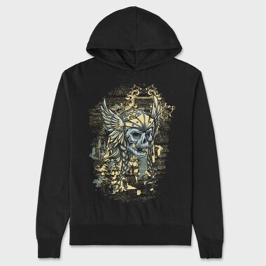 Skull Wings Rider, Hanorac Oversize Barbati (Unisex)