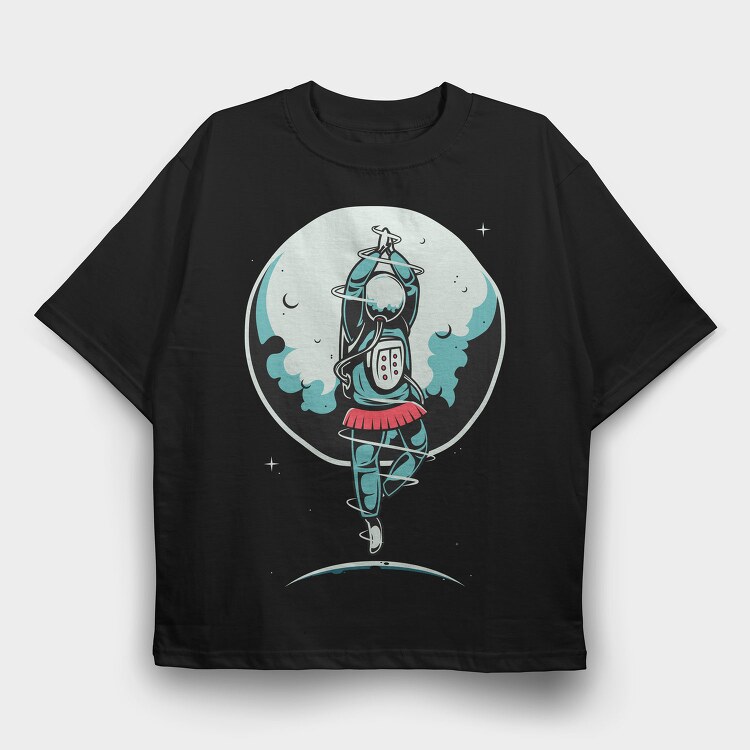 Space Dancer, Tricou Oversize Barbati (Unisex)