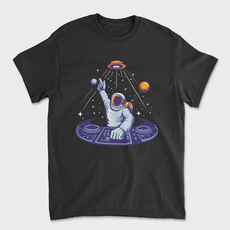 Space Dj Alien, Tricou Barbati (Unisex)