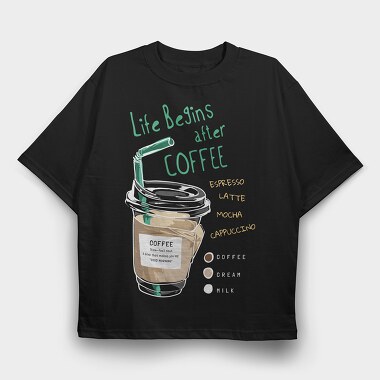 Coffee Good Morning, Tricou Oversize Barbati (Unisex)